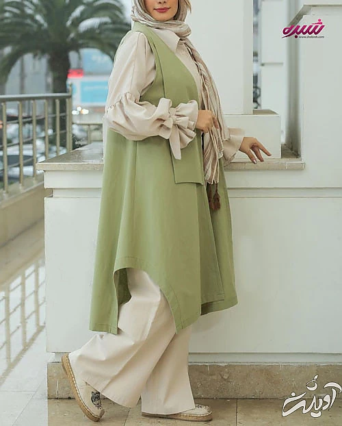 استایل تابستانی با مانتو لینن